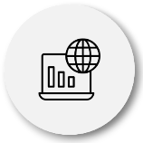 Icon representing the global reach of ACD America Corporation, symbolizing the company's extensive international presence and influence.