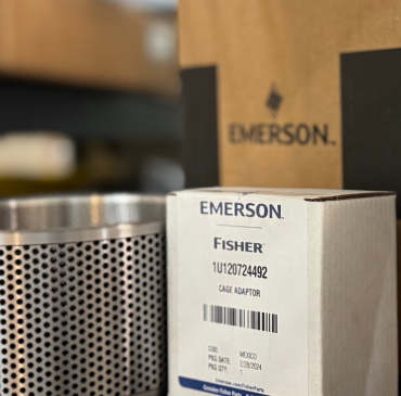 Organized Fisher spare parts in ACD America's warehouse for fast delivery.